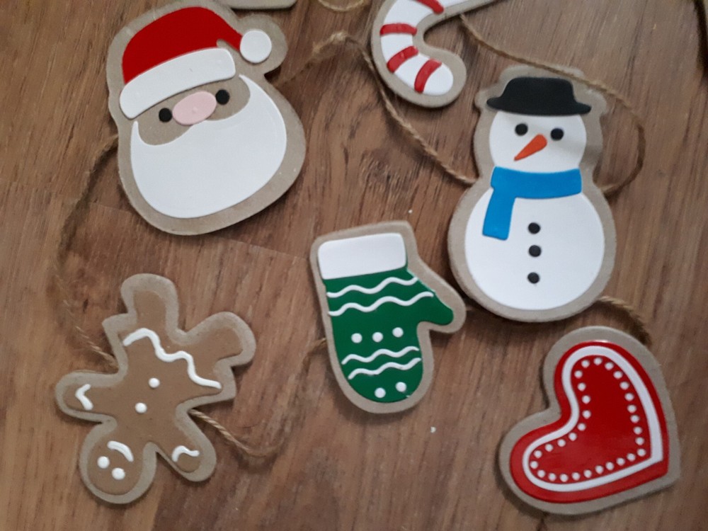 Handmade Rustic Christmas Cookie Garland