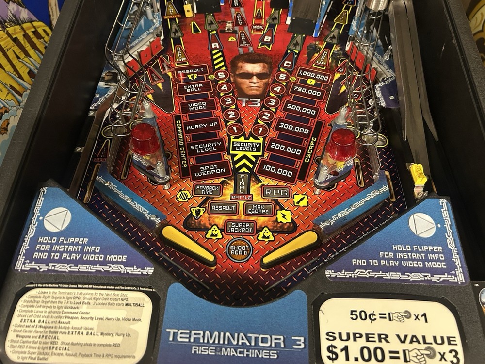 STERN TERMINATOR 3 PINBALL MACHINE ARNOLD!