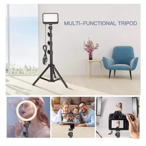 LED Video Light Kit, 2 Pcs Dimmable Continuous Portable Photography