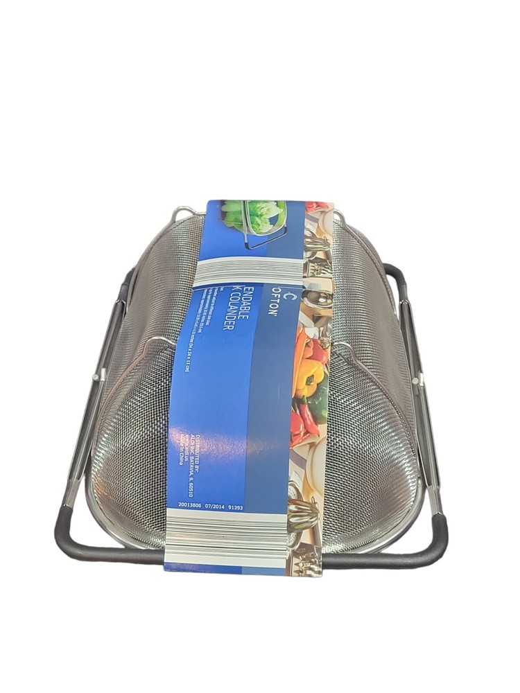 Crofton Extendable Stainless Steel Sink Colander Adjusts