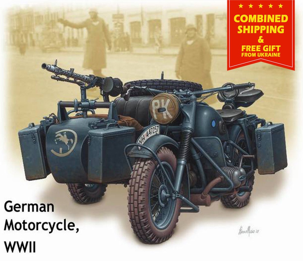 Master Box 3528 - 1/35 - WWII German motorcycle