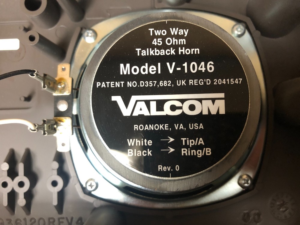 Valcom V-1046 / 936120 Two Way 45 ohm Talkback Wall Speaker