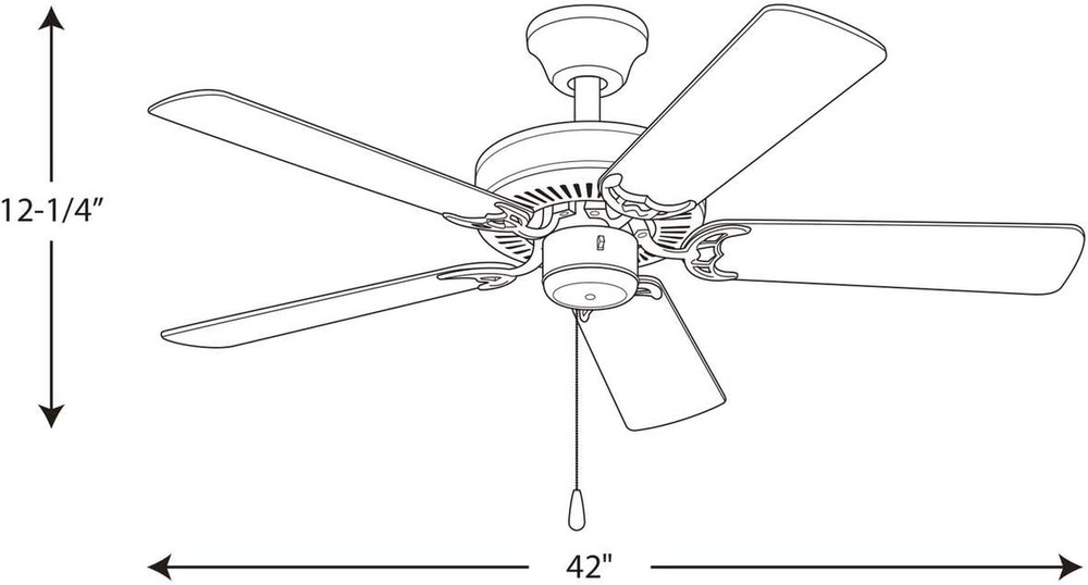 Airpro Collection Builder 42'' 5-Blade Ceiling Fan