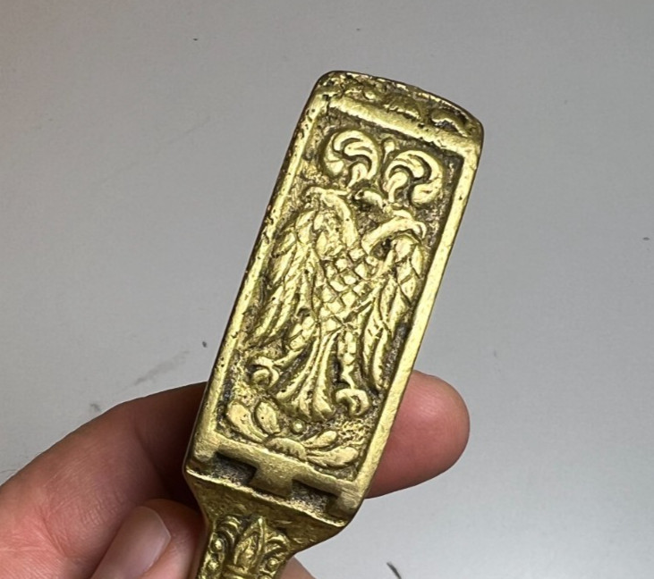 Antique Brass Nutcracker Austro-Hungarian Double-Headed Eagle Ornate Nut Cracker