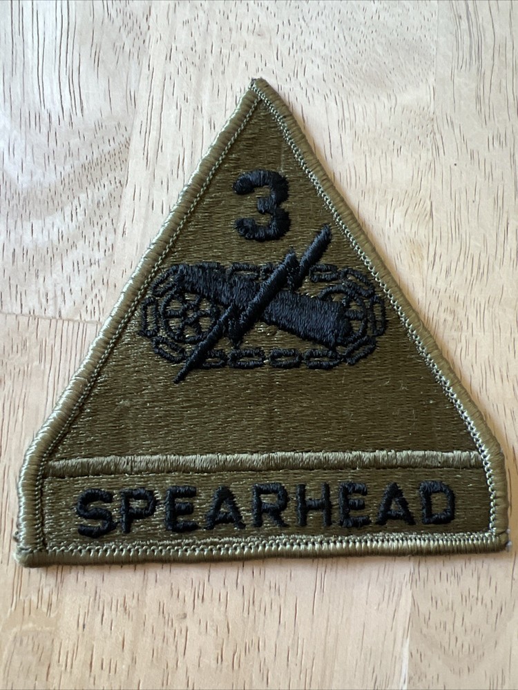 US Army  3rd Armored Division subdued, merrowed edge Patch