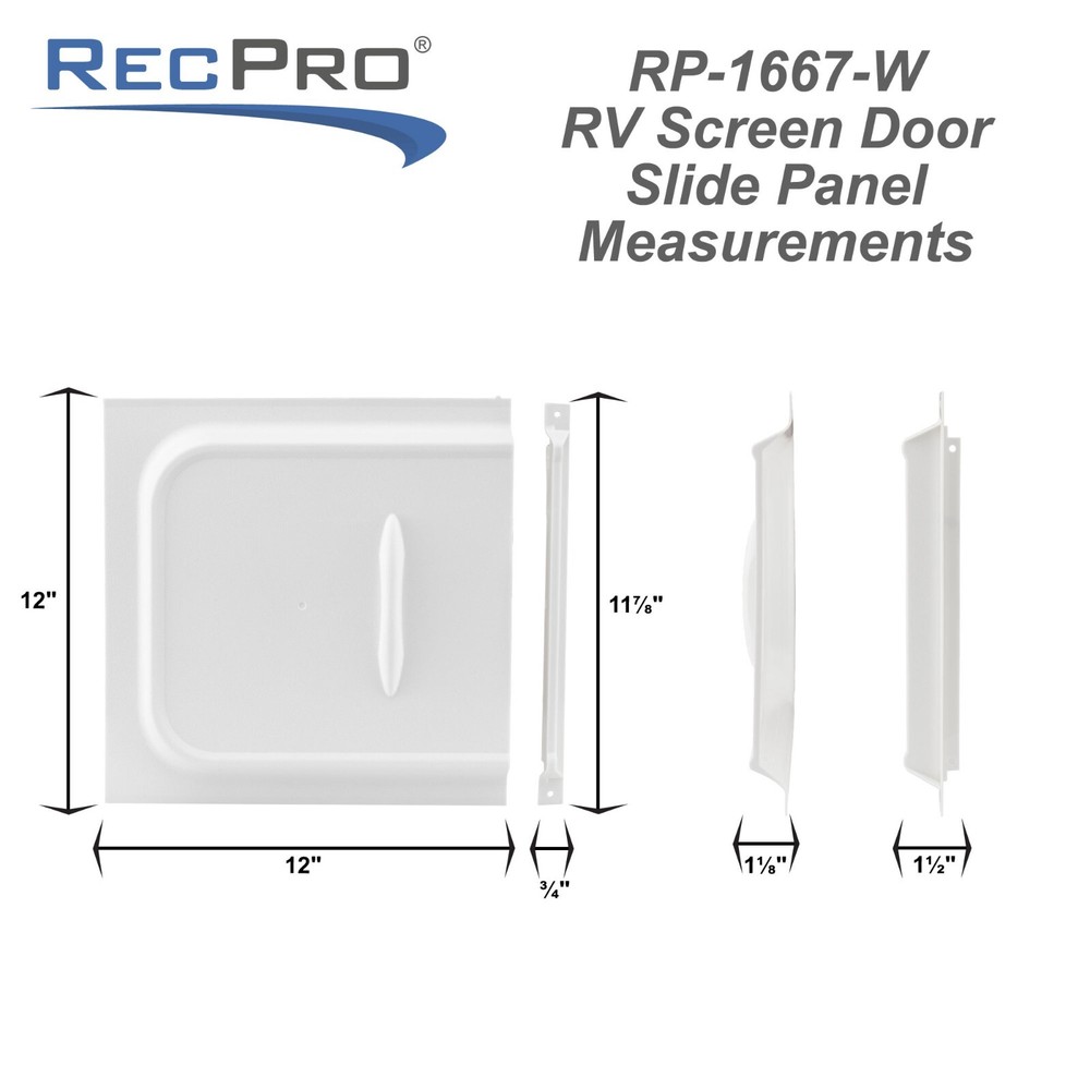 RecPro RV Plastic Screen Door Slider Bubble | 12" x 12" | RV Door Accessories