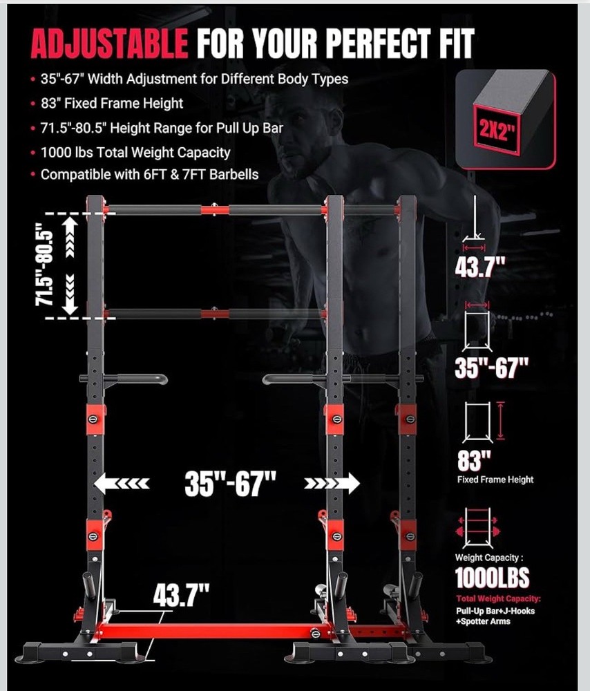 YOLEO Smith Machine & Squat Rack Combo Multifunctional Power Ra