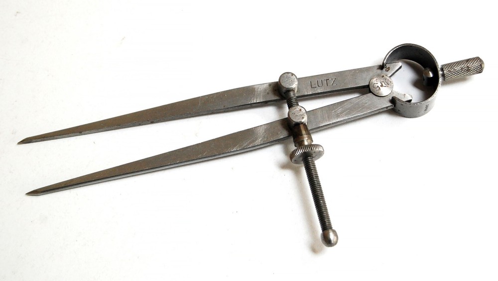 Vintage Lutz 6" Spring Type Divider Machinist Tool