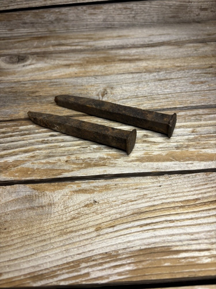 2 Old Vintage Nails / Spikes Rusty