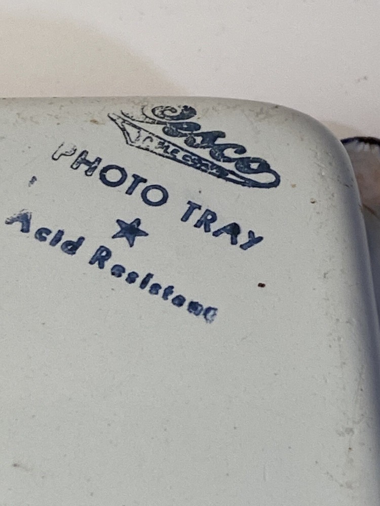 Vintage Cesco Enamelware Photography Print Developing Tray 5 1/2"x7"