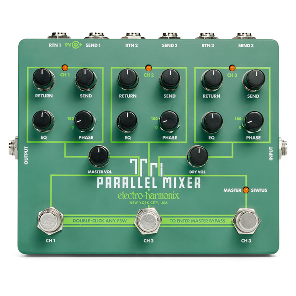 EHX Electro Harmonix Tri Parallel Mixer Guitar Effects Loop Mixer/Switcher