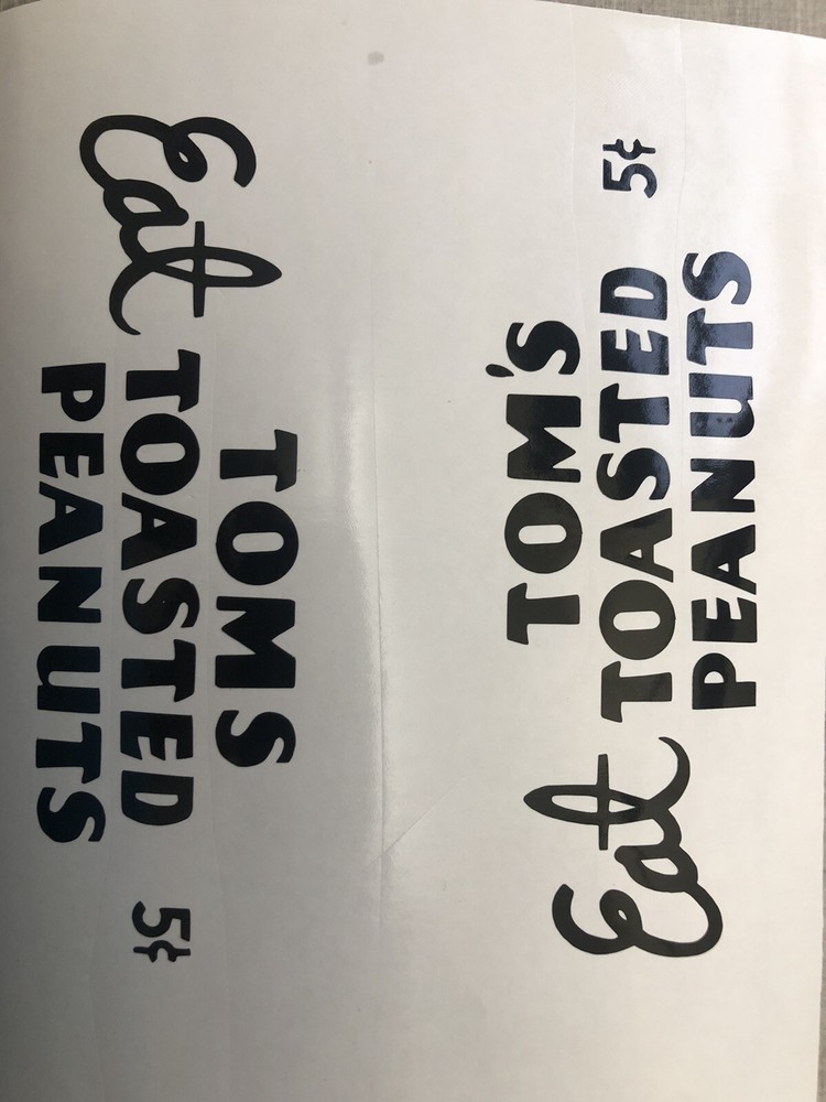 Tom’s Toasted Peanuts Decal Set (with fast shipping)