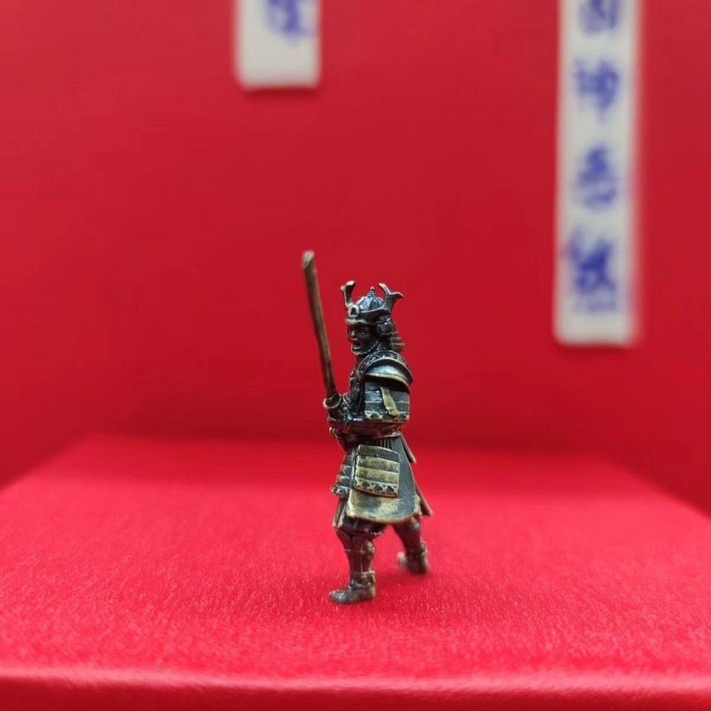 copper bonsai suiseki micro landscape decoration：samurai 2