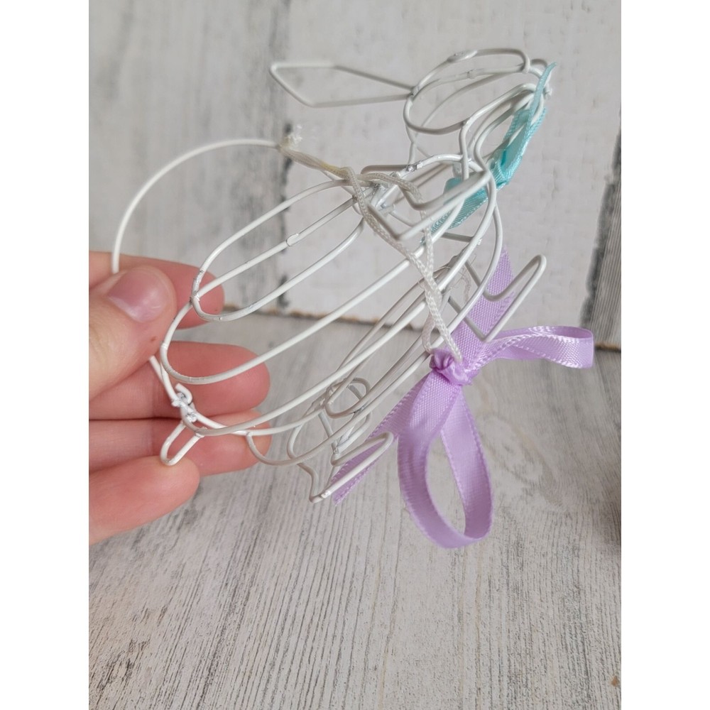 Mini bunny wire basket Egg Set Easter ornament Xmas