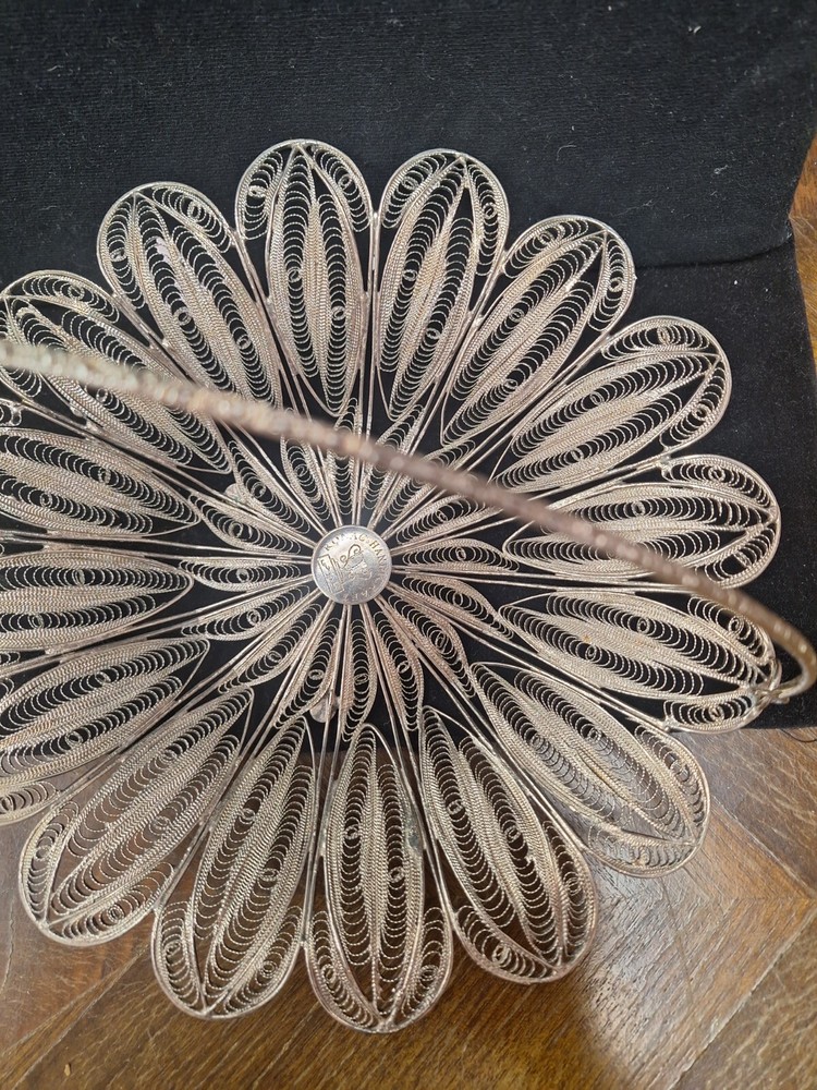 Candy Dish 84 Silver Handmade Antique 425 Grams 9" Diameter