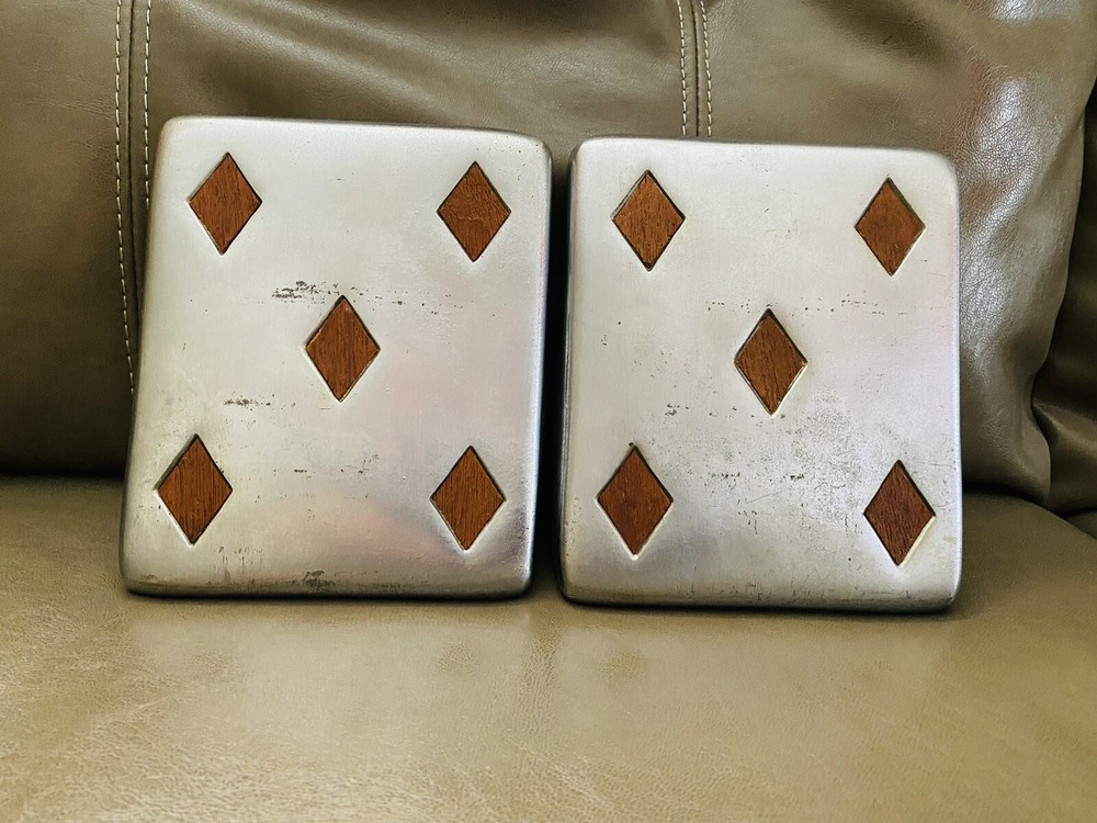 MCM Metal Spade Bookends Pair