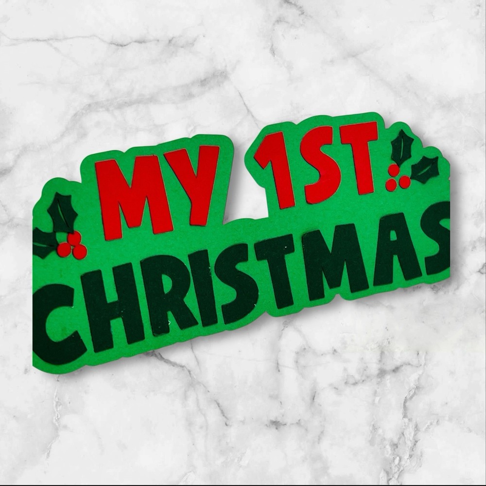 My First Christmas Scrapbooking Cardstock Layered Title