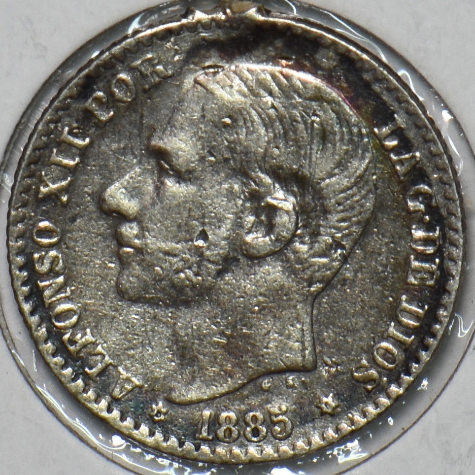 Spain 1885 50 Centimos 297191 combine shipping