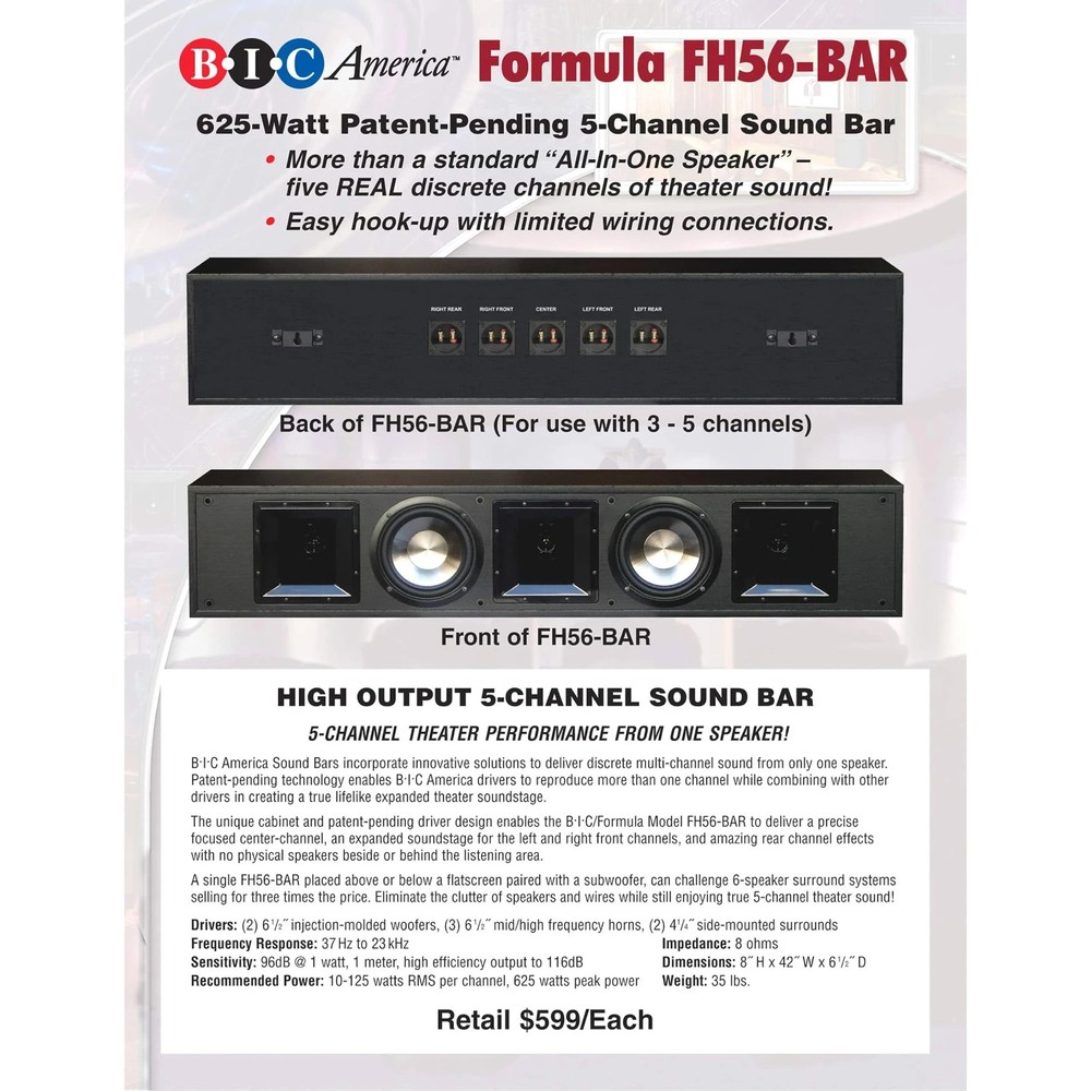 BIC America Formula FH56-BAR