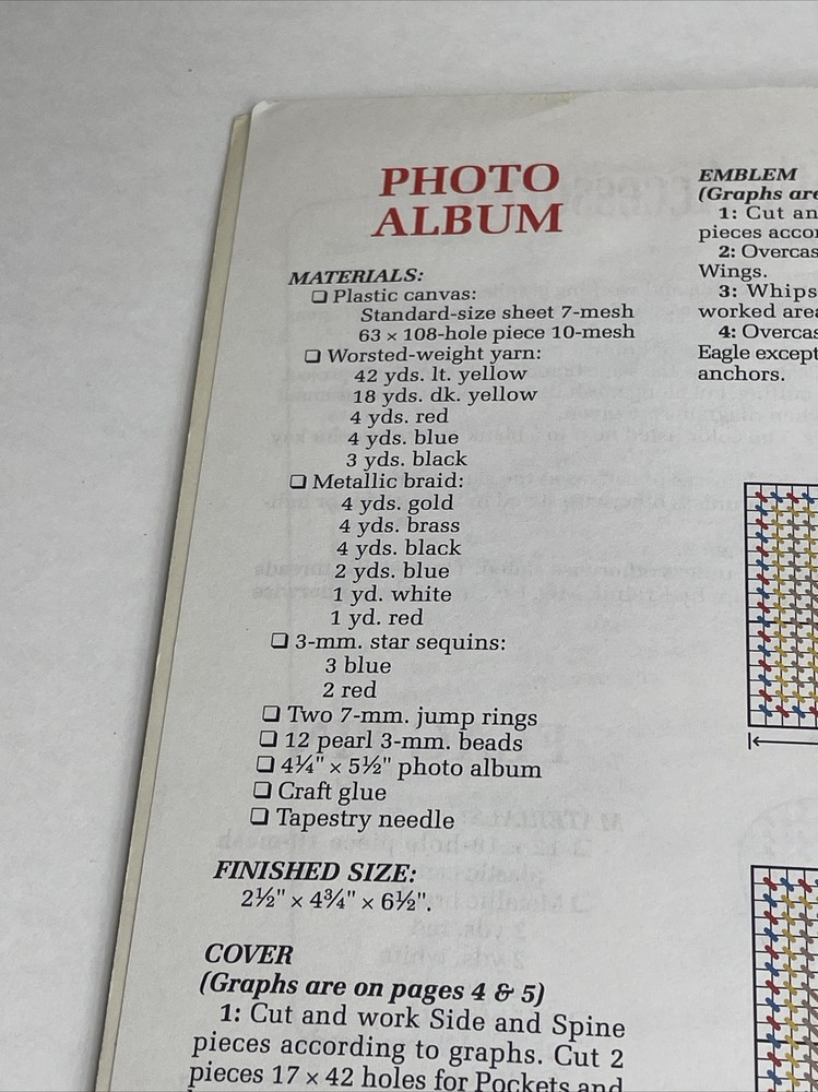 Annie's Attic Patriotic Accessories Plastic Canvas Pattern