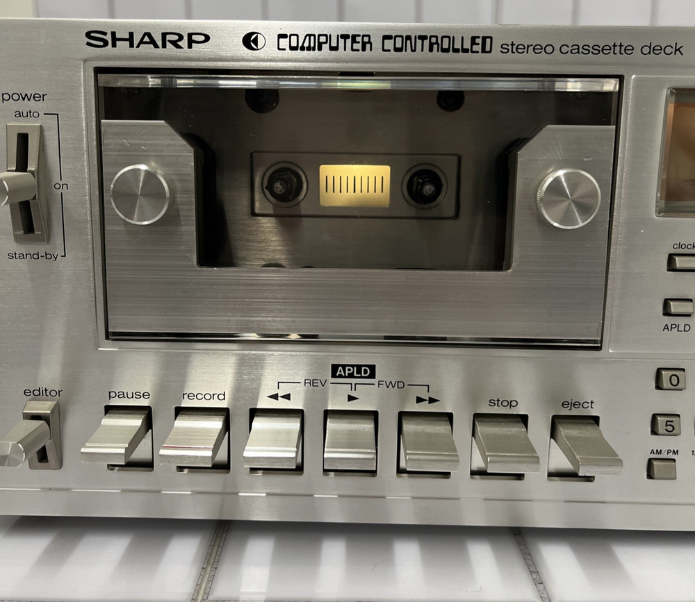 SHARP RT-3388A COMPUTER CONTROLLED CASSETTE DECK PLAYER *AS IS *SEE DESCRIPTION
