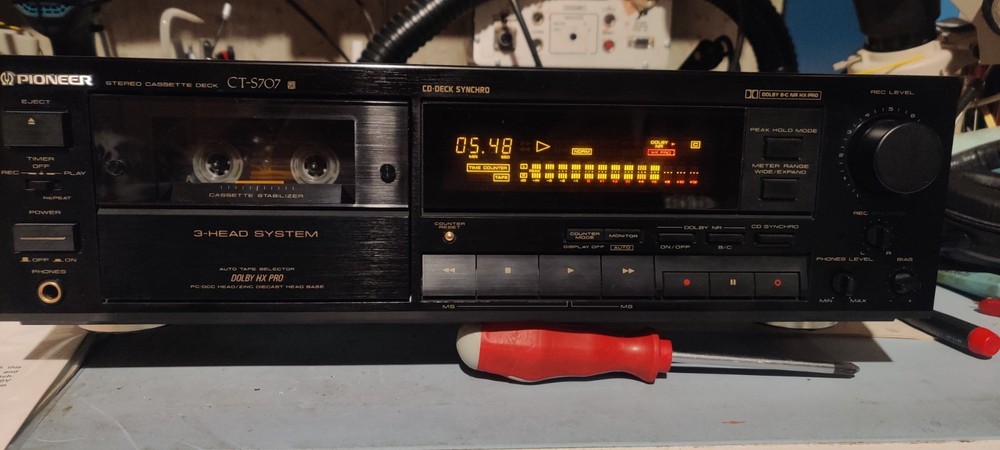 vintage cassette deck tested working
