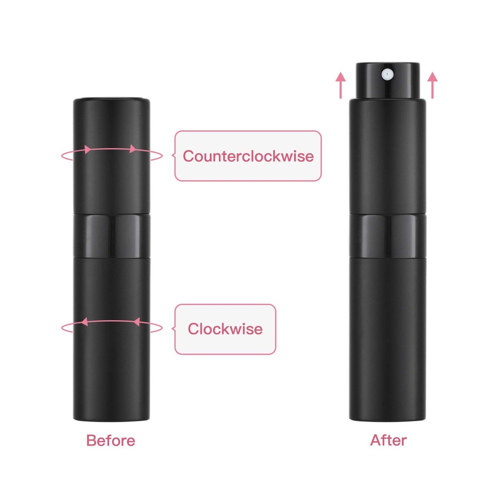 5 Pack Travel Perfume Atomizer Refillable 8ml Cologne Sprayer Mini Multi Color