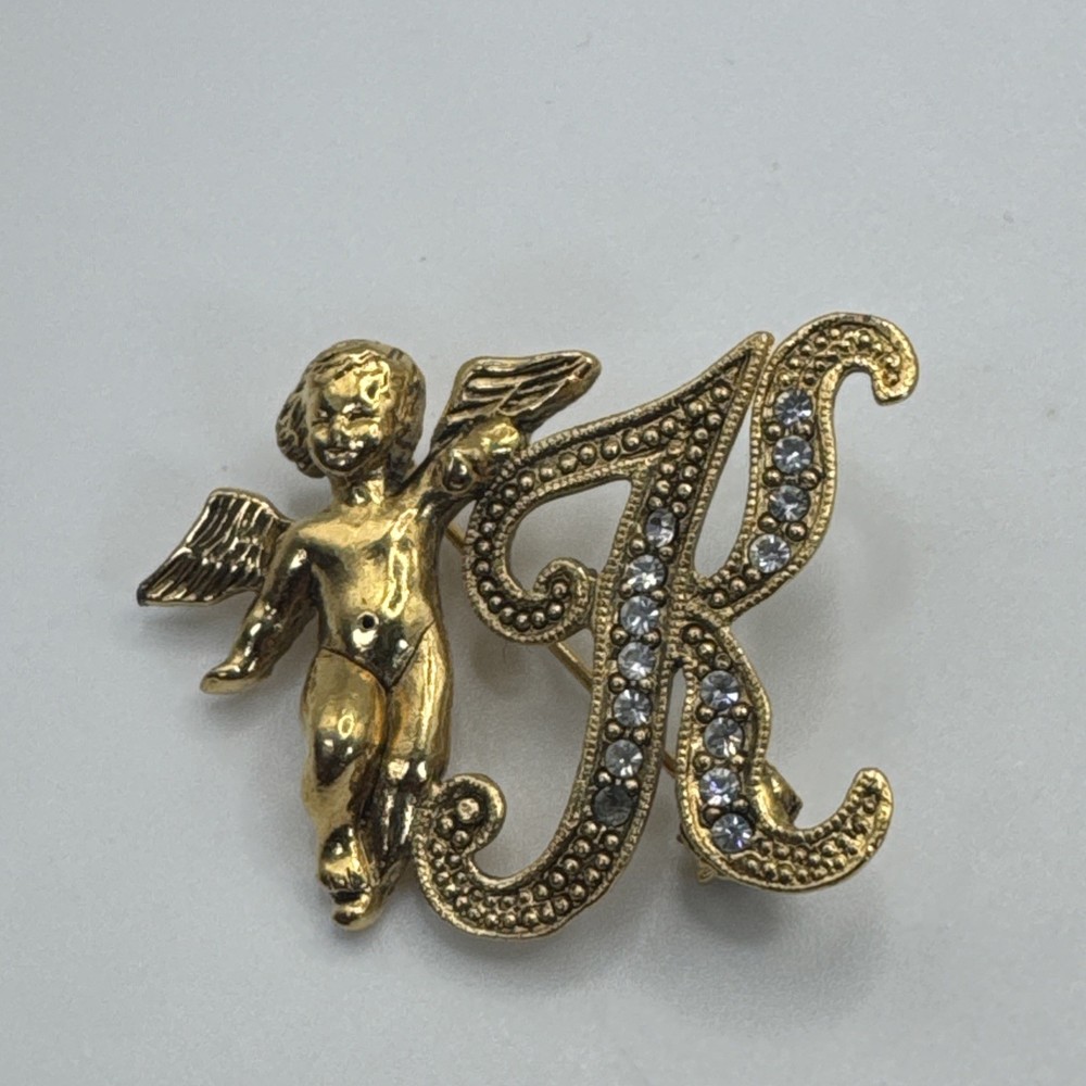 Vintage Gold Tone Cherub K