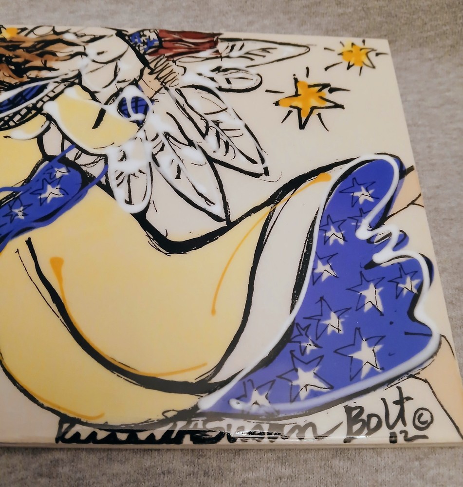 Richard and Suan Bolt Ceramic Patriotic Angle Tile
