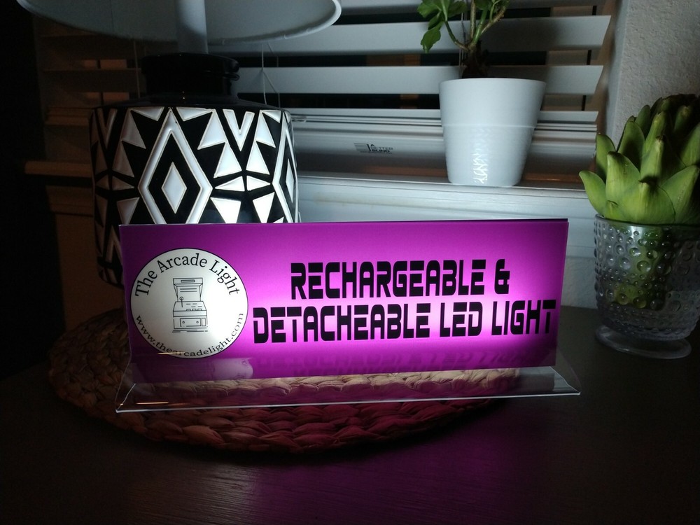 DEFENDER Backlit 4" x 11" Marquee w/ The Arcade Light Display