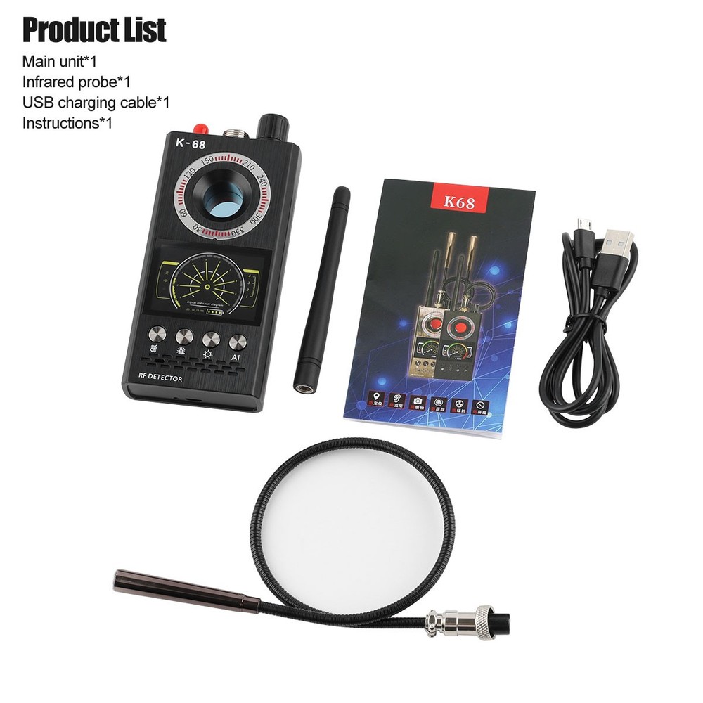 Anti-Spy Camera Wireless RF Detector * GSM Bug GPS Tracker Finder Scanner Device