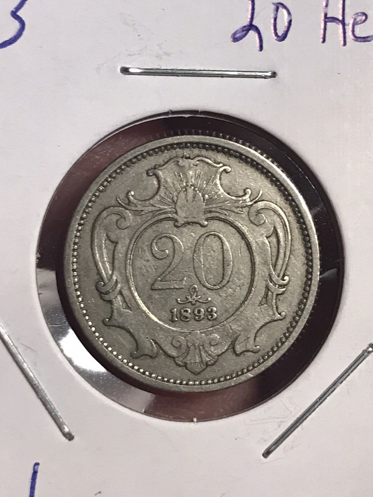 Austria, 20 Heller, 1893, KM-2803