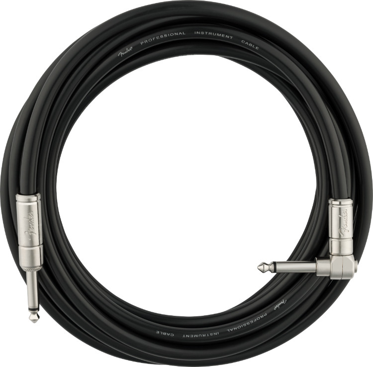 Fender Professional Series Kill Switch Guitar Cable, Straight/Angle, 15'