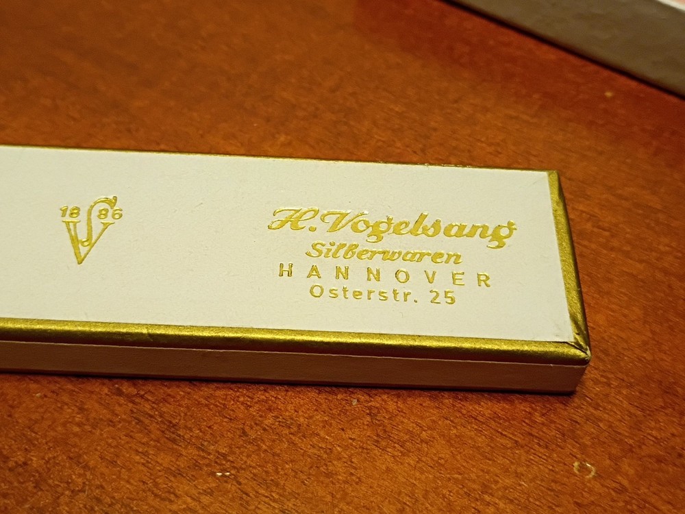Serving Fork, Rose, 800 Silver With Box