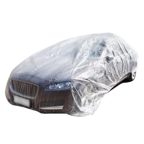 Clear Plastic Disposable Car Protective Cover, Temporary Universal Rain Dust