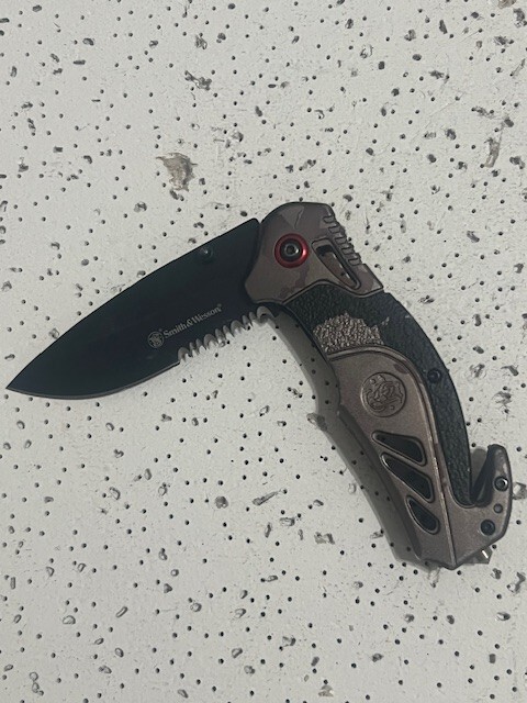 Smith & Wesson 1100038 Black Linerlock Assisted EDC Folding Knife —