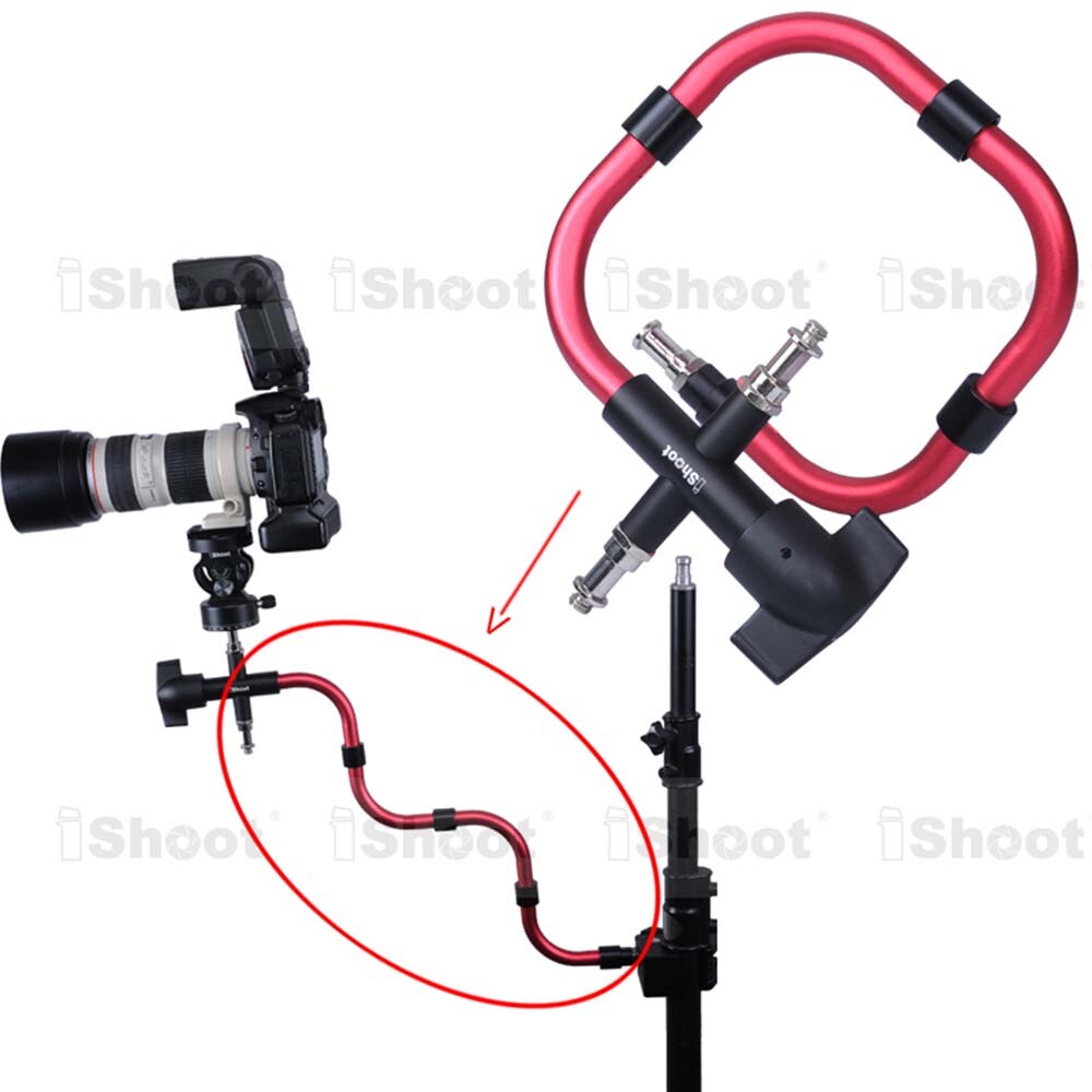 Support Bracket Holder for Camera Speedlight Flash Tripod Light Stand Load 3-5kg