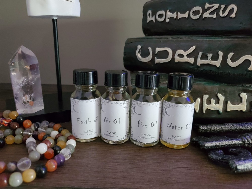 Elemental Wiccan Magick Oils Set