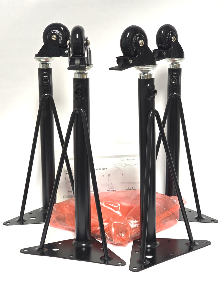 LAMINATE ACTIVITY TABLE STAND HEIGHT ADJUSTABLE LEGS WITH WHEELS