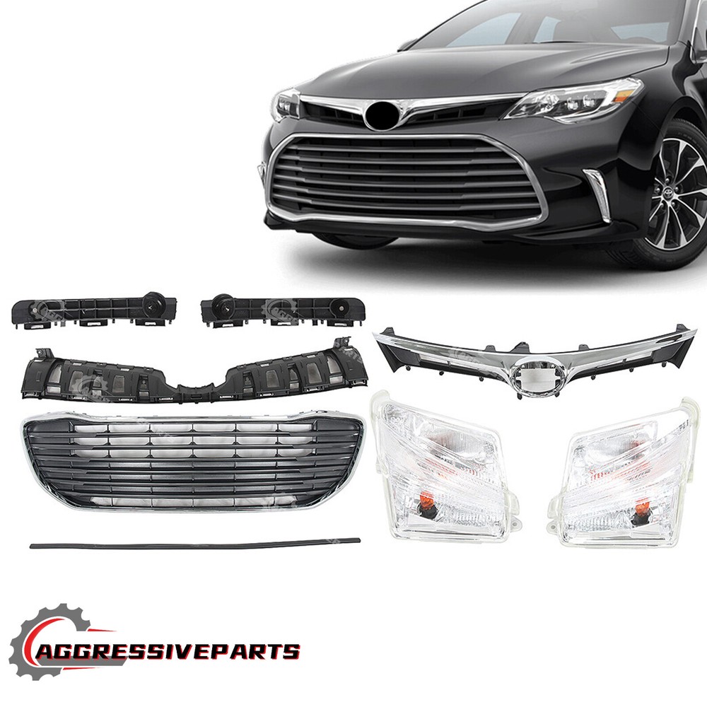 For 2016-2018 Toyota Avalon Front Bumper Grille Fog Light Support Brackets 7PCS