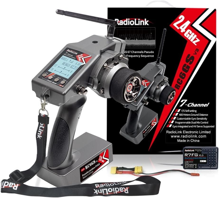 7 Channels RC Transmitter and Receiver for Enhanced Control and Performance