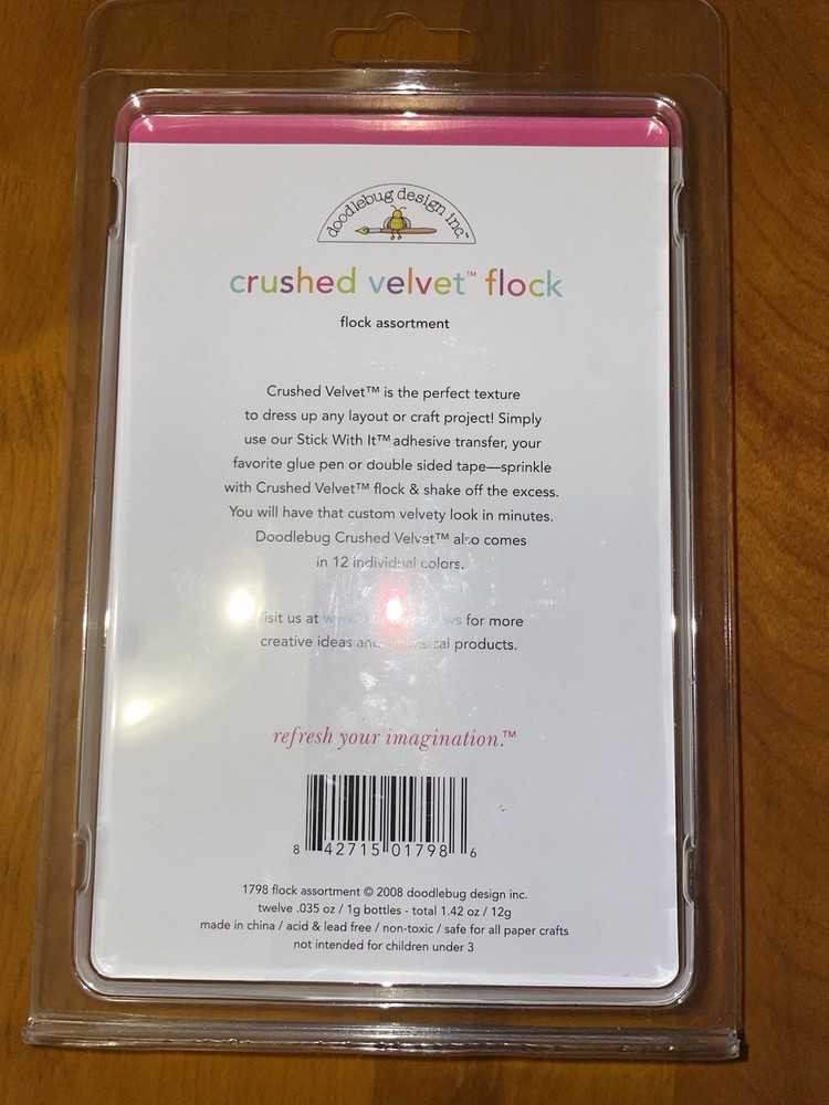 Crushed Velvet Flock for Scrapbooking
