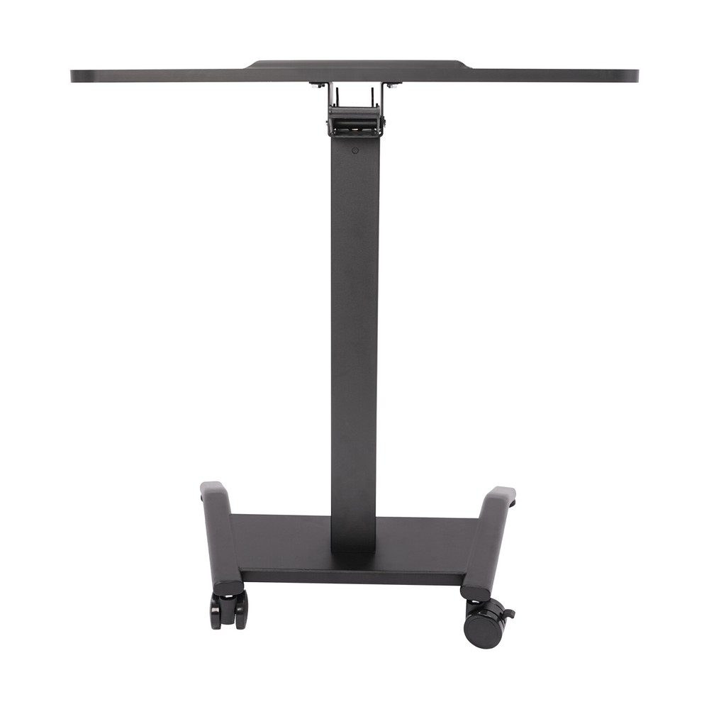 Adjustable 25.5?? Rolling Podium Desk Standing Lifting Computer Desk Black