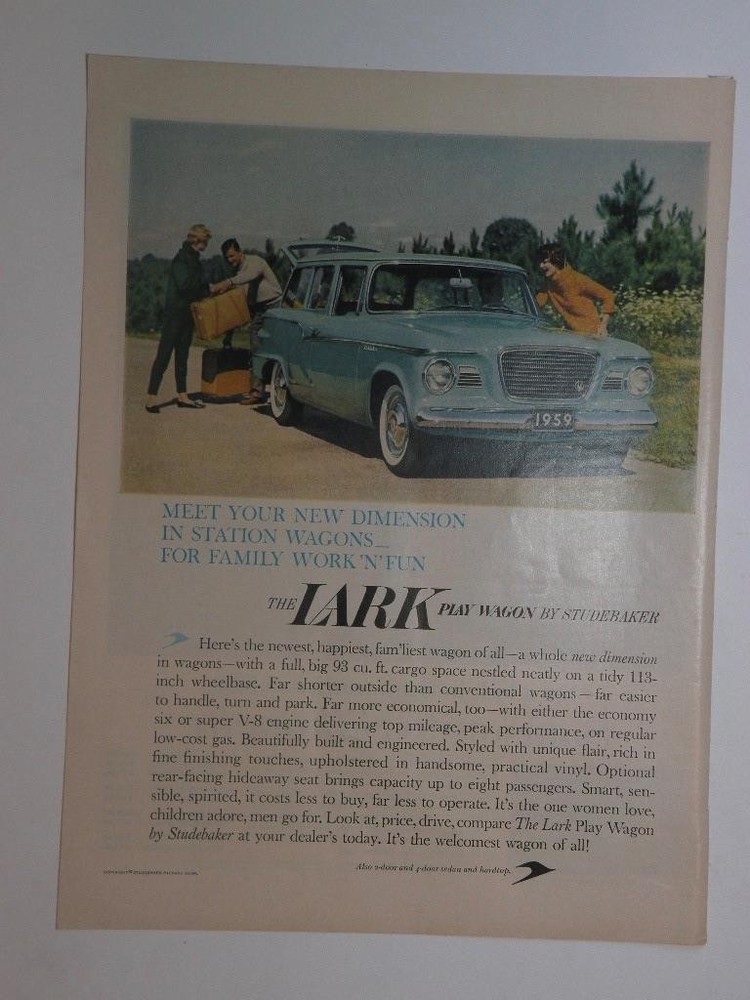 Magazine Ad* - 1959 - Studebaker Lark - (#1)