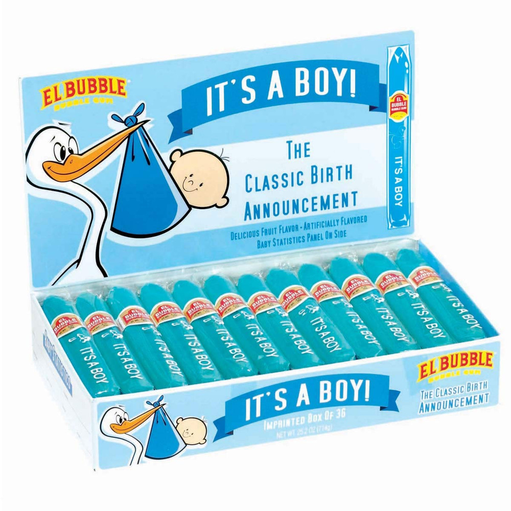 Dubble Bubble It'S a Boy! Blue Bubble Gum Cigars – Individually Wrapped Candy fo