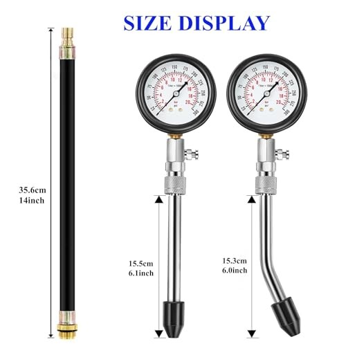 Compression Tester Kit, Standard Compression Tester Petrol 0-20 Bar & 0 blue