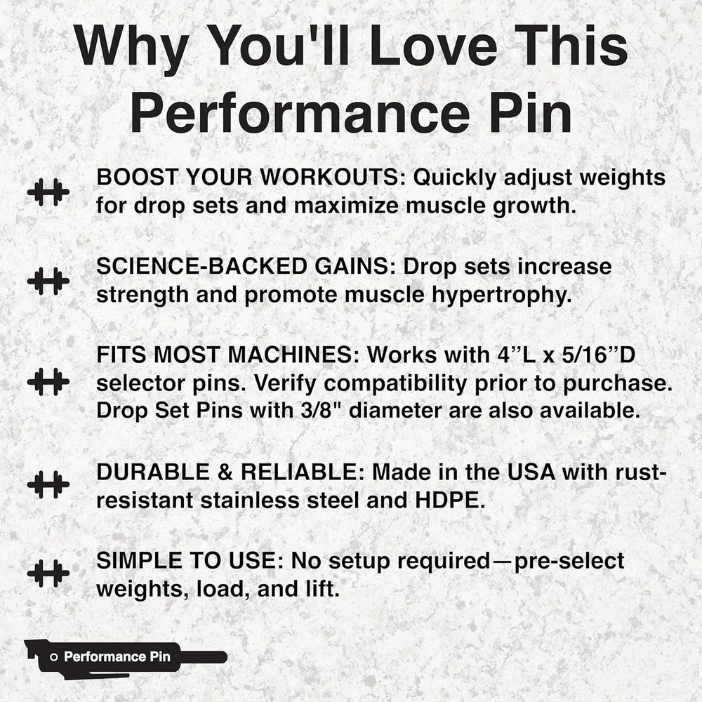 Gym Accessory Drop Set Pins, Instant Weight Transition for Enhanced Workouts