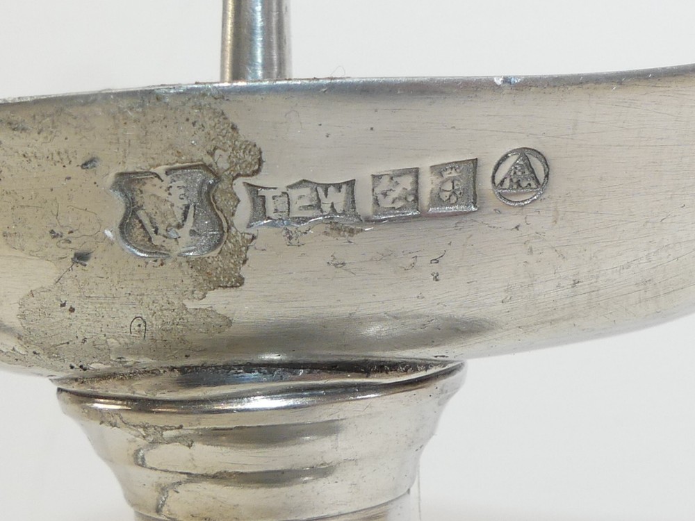 (ref288CU) Large antique silver plated chamber stick