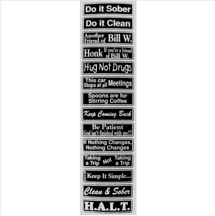 "Multiple Saying Strip" Bumper Sticker, Available in 3 Colors, ST55