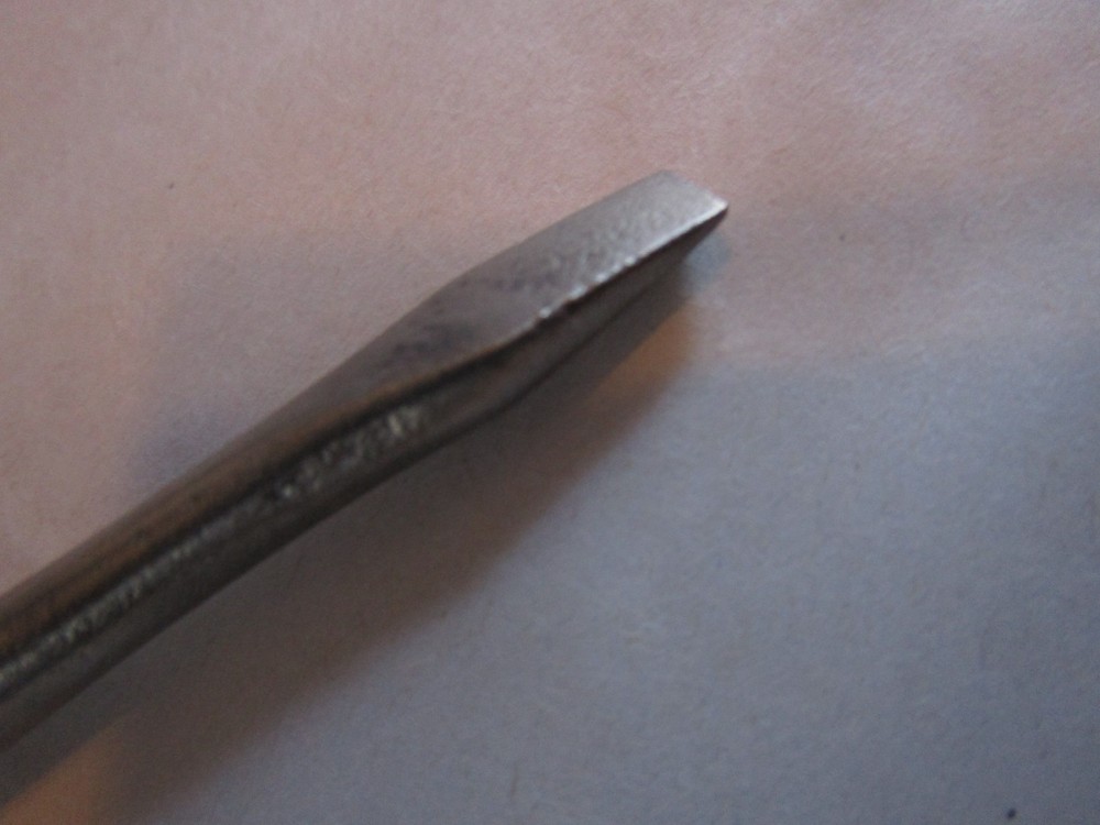 Antique Split Wood Perfect Handle Small Screwdriver, Flat Head, 4", Germany